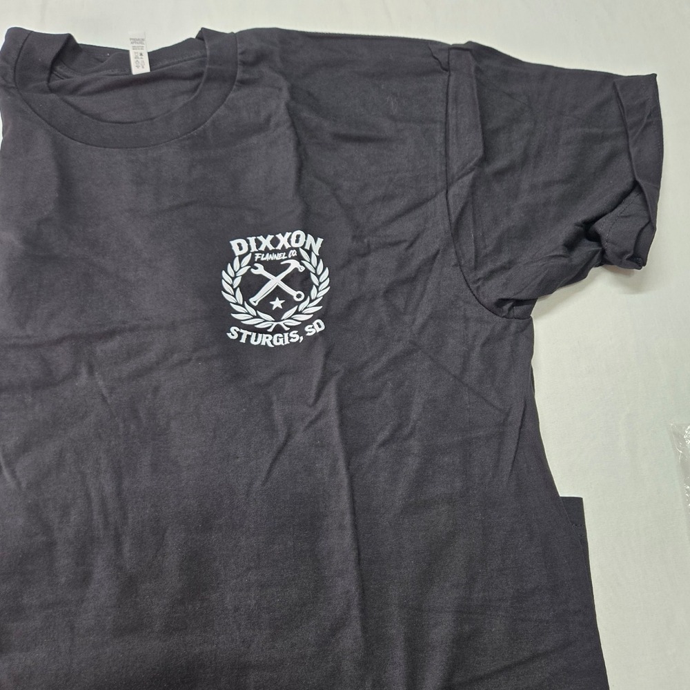 DIXXON Flannel Co. Sturgis SD Sketchy White Crest Black Short Sleeve T-Shirt XL